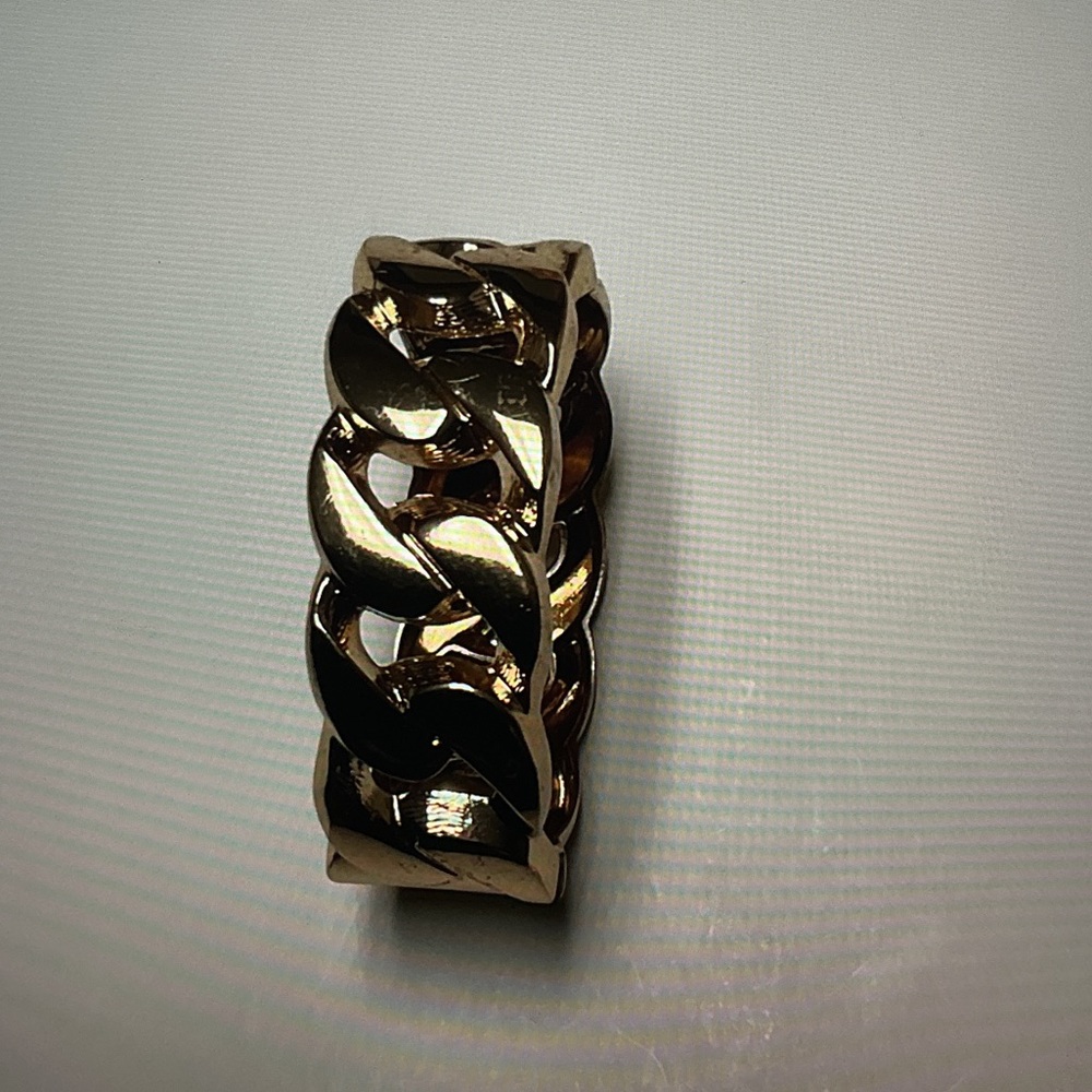 Gold Tone Chain Link Women's Ring